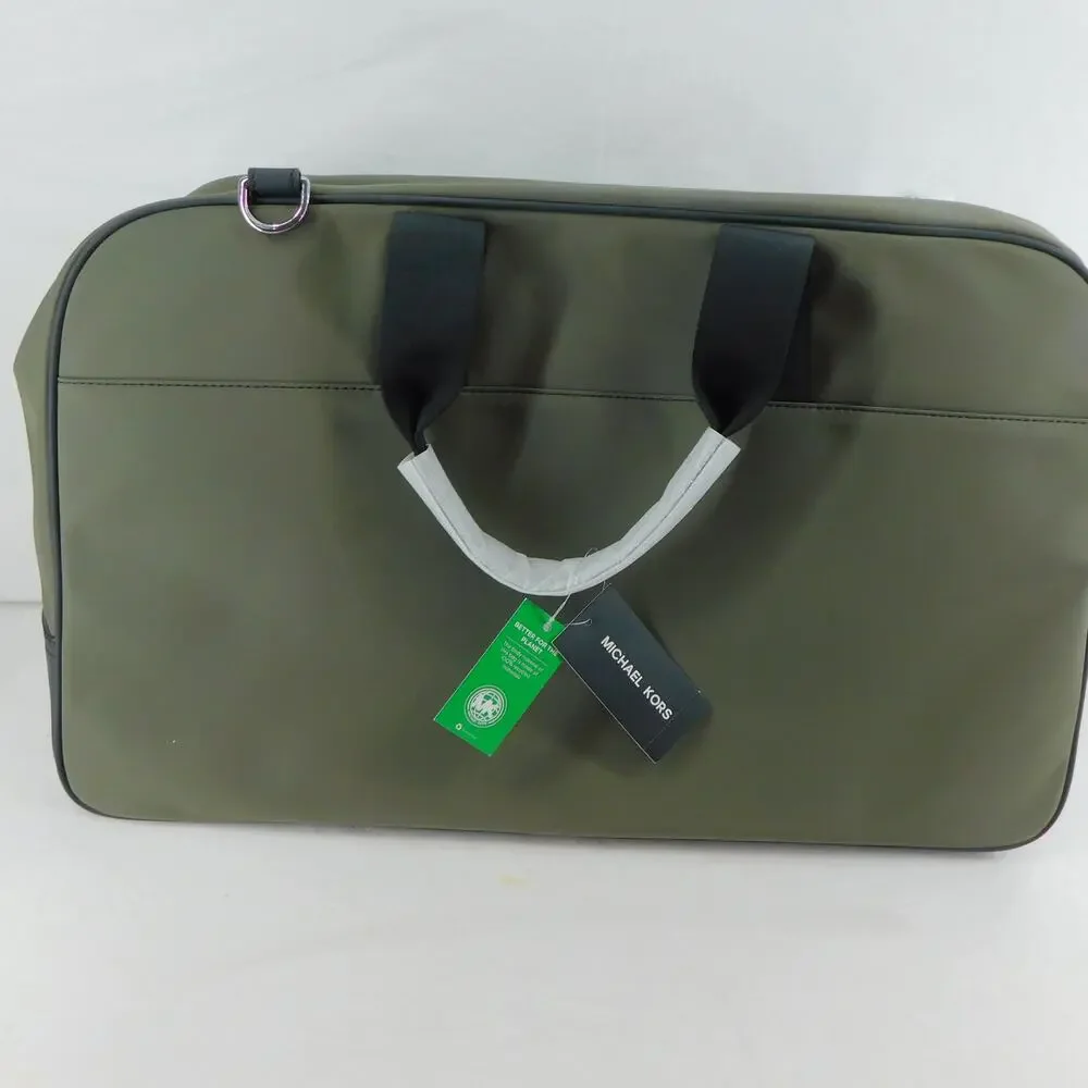 Michael Kors New Logo Duffle Bag Malone Olive Travel Weekender Bag New